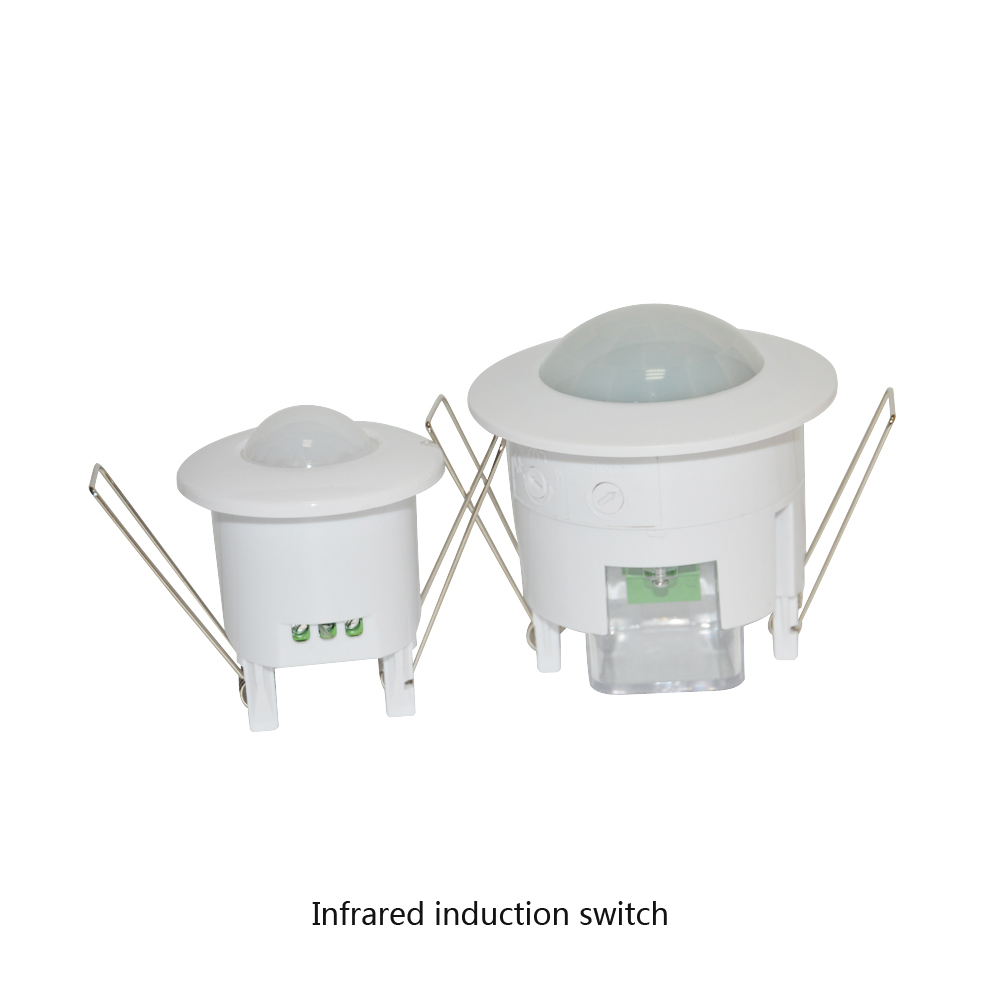 Motion Sensor Pir Wired - สวิตช์อินฟราเรดติดเพดานภายในอาคาร 110-220VAC สำหรับโคมไฟ ตรวจจับการเคลื่อนไหวของมนุษย์ ควบคุมบ้านอัจฉริยะ แบบใช้สาย