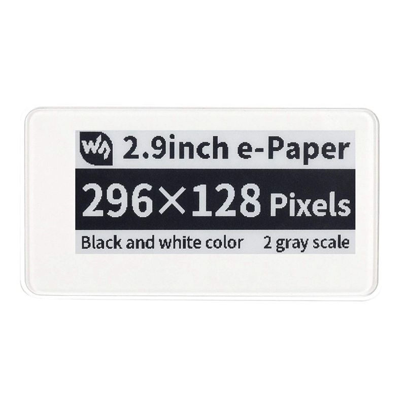 Display Epaper 2.9 - Waveshare จอแสดงผล E-Ink ไร้สายขนาด 2.9 นิ้ว