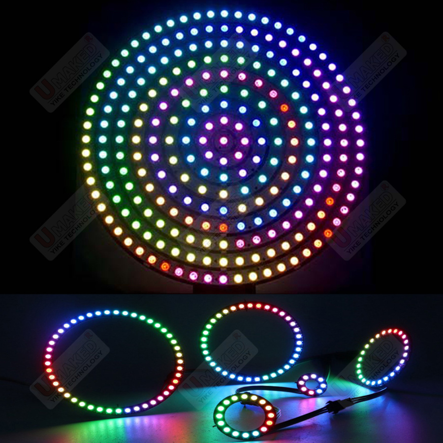Rgb Led Matrix 8X8 - 2pcs WS2812B แอดเดรสแอดเดรสดิจิตอลยืดหยุ่นแผงไฟ IC RGB LED