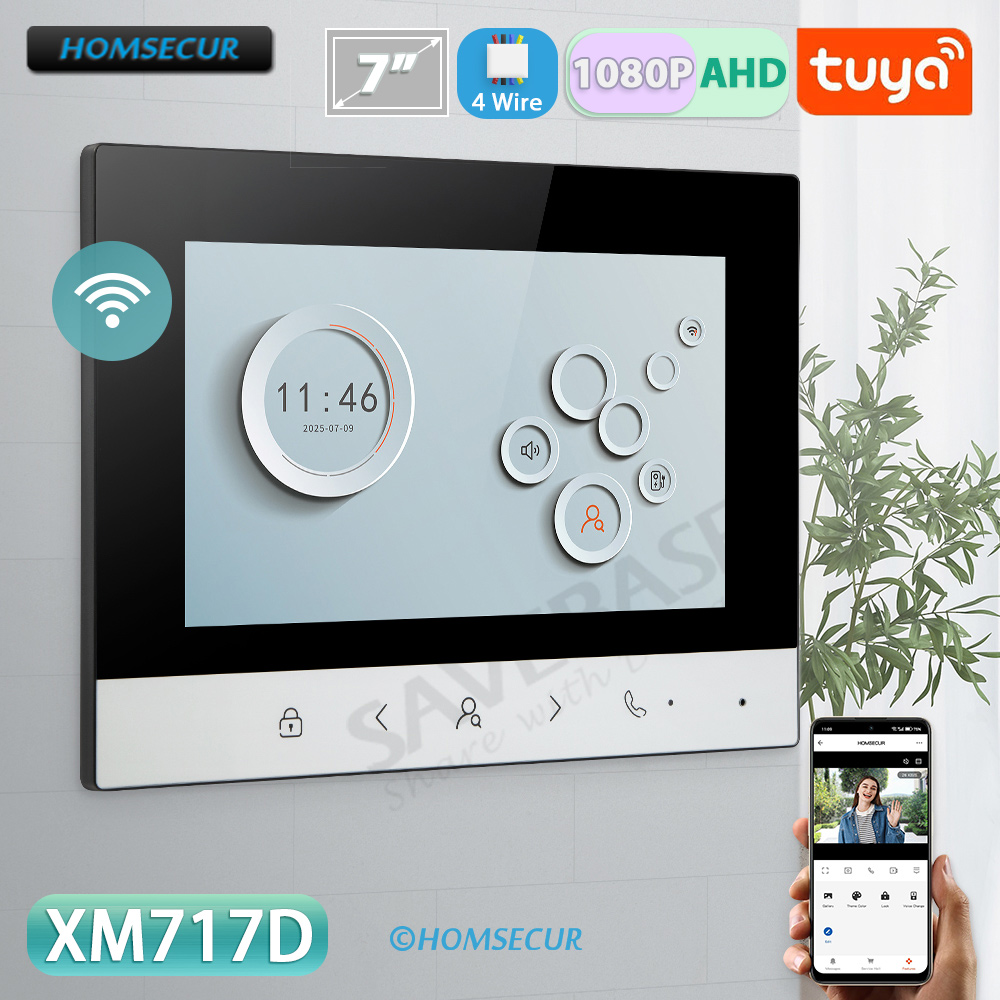 Smart Doorbell Wired - จอภาพภายในบ้านอัจฉริยะ Tuya Smart WIFI ขนาด 7