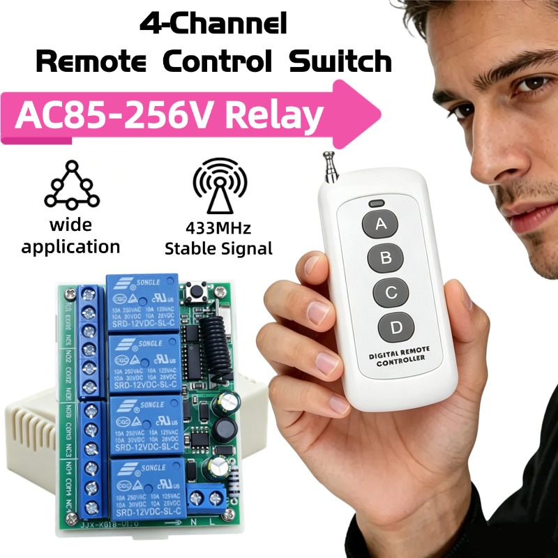 433Mhz Receiver Module - รีโมทคอนโทรล RF 433 MHz AC 110V