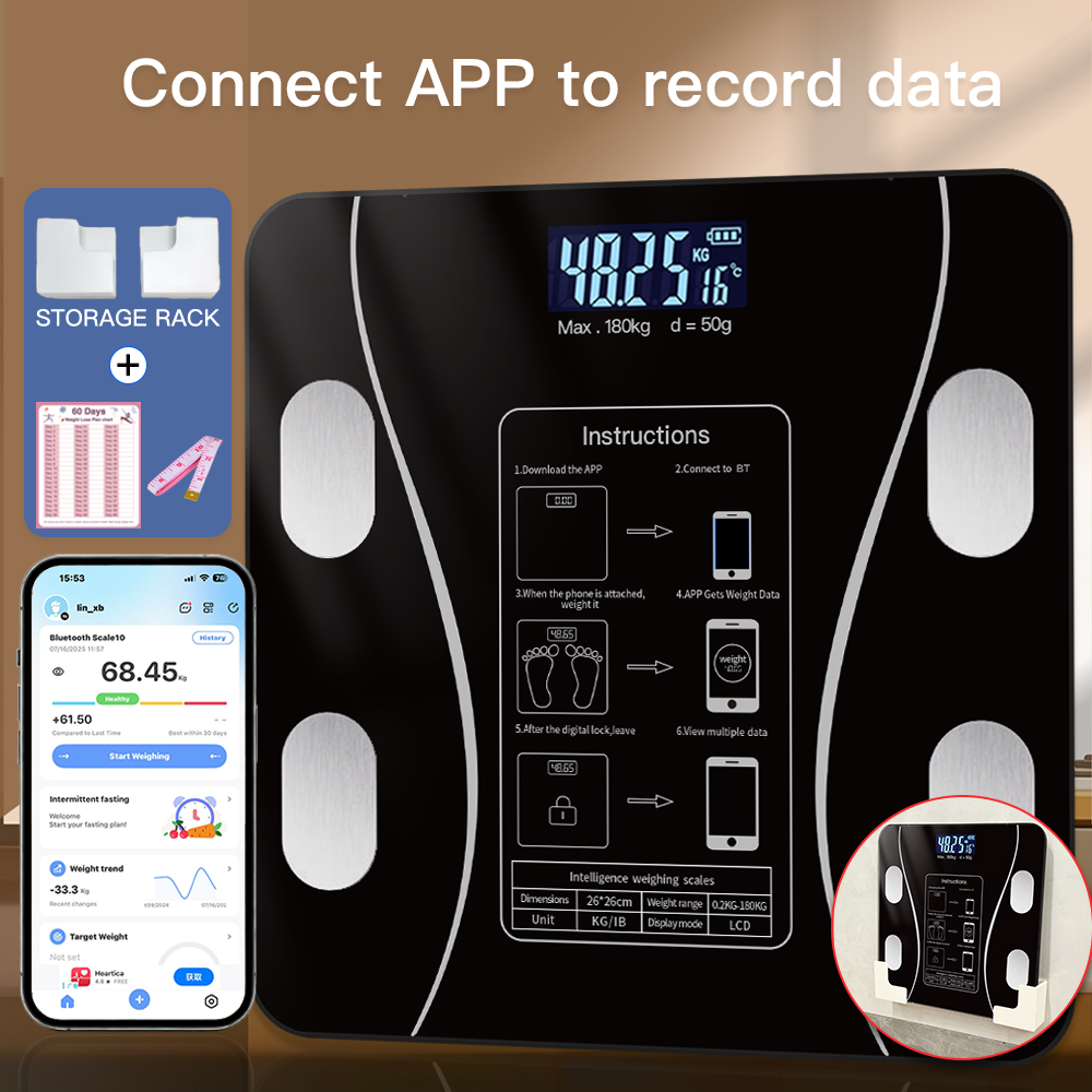 Home Automation Industry - คอนริเดลเป็นเครื่องชั่งน้ำหนักอัจฉริยะความแม่นยำสูงที่รองรับการเชื่อมต่อแอปพลิเคชันบนมือถือ พร้อมรองรับน้ำหนักสูงสุด 180 กก./400 กก. เครื่องชั่งน้ำหนักอิเล็กทรอนิกส์แบบดิจิทัล