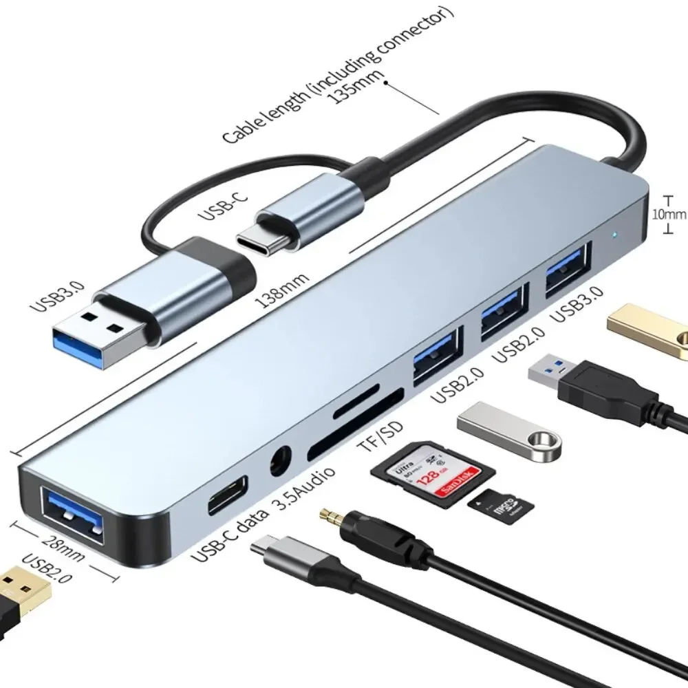 Home Assistant Sd - 8 In 2 USB-C Hub 3.0