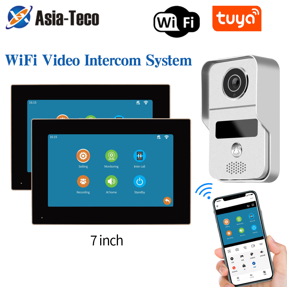 Smart Doorbell Wired - 1080P 7 นิ้ว WiFi Video Intercom