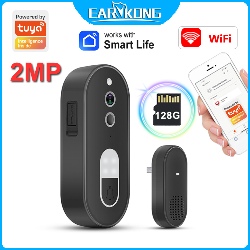 Smart Doorbell Wired - กริ่งประตูวิดีโอ WiFi ทำงานร่วมกับ Tuya Smart Life