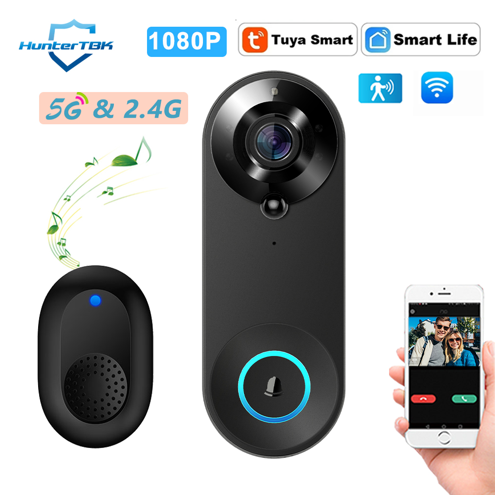 Smart Doorbell Wired - กริ่งประตูวิดีโอ 5G 2.4G WiFi ความละเอียด 1080P