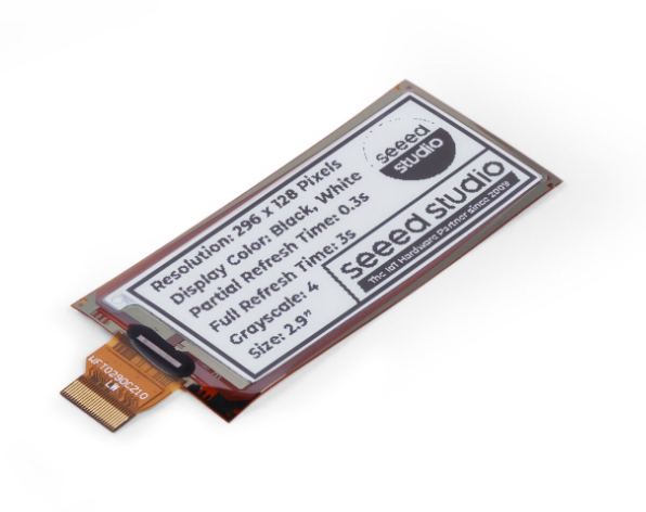 Display Epaper 2.9 - หน้าจอ E-Ink ขาวดำแบบยืดหยุ่นขนาด 2.9 นิ้ว รุ่น