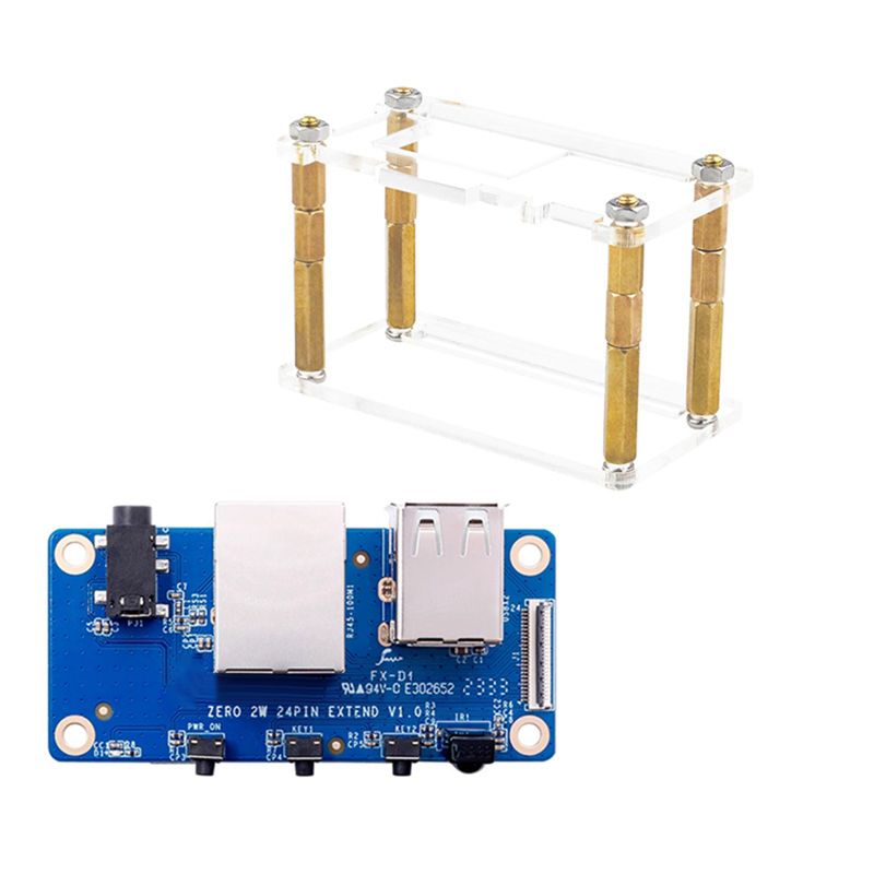 Pi Zero W Board - N35R-สำหรับบอร์ดขยายออเรนจ์ ไพซีโร 2 ดับบลิว+เคส พอร์ตเครือข่าย 100M+USB