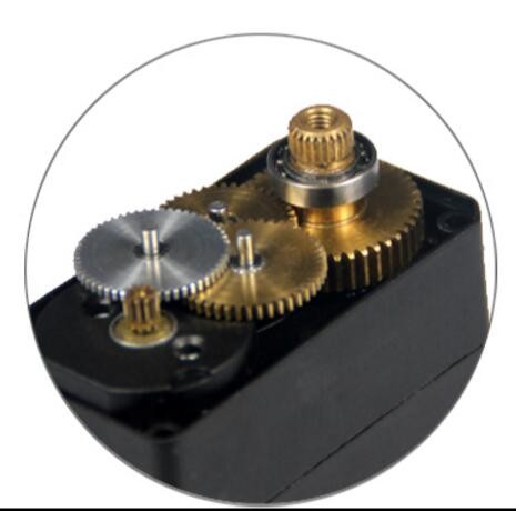 Home Automation Industry - เซอร์โวมอเตอร์ SCS215 7.4V 19KG แบบสองเพลา พร้อมเกียร์ทองแดง