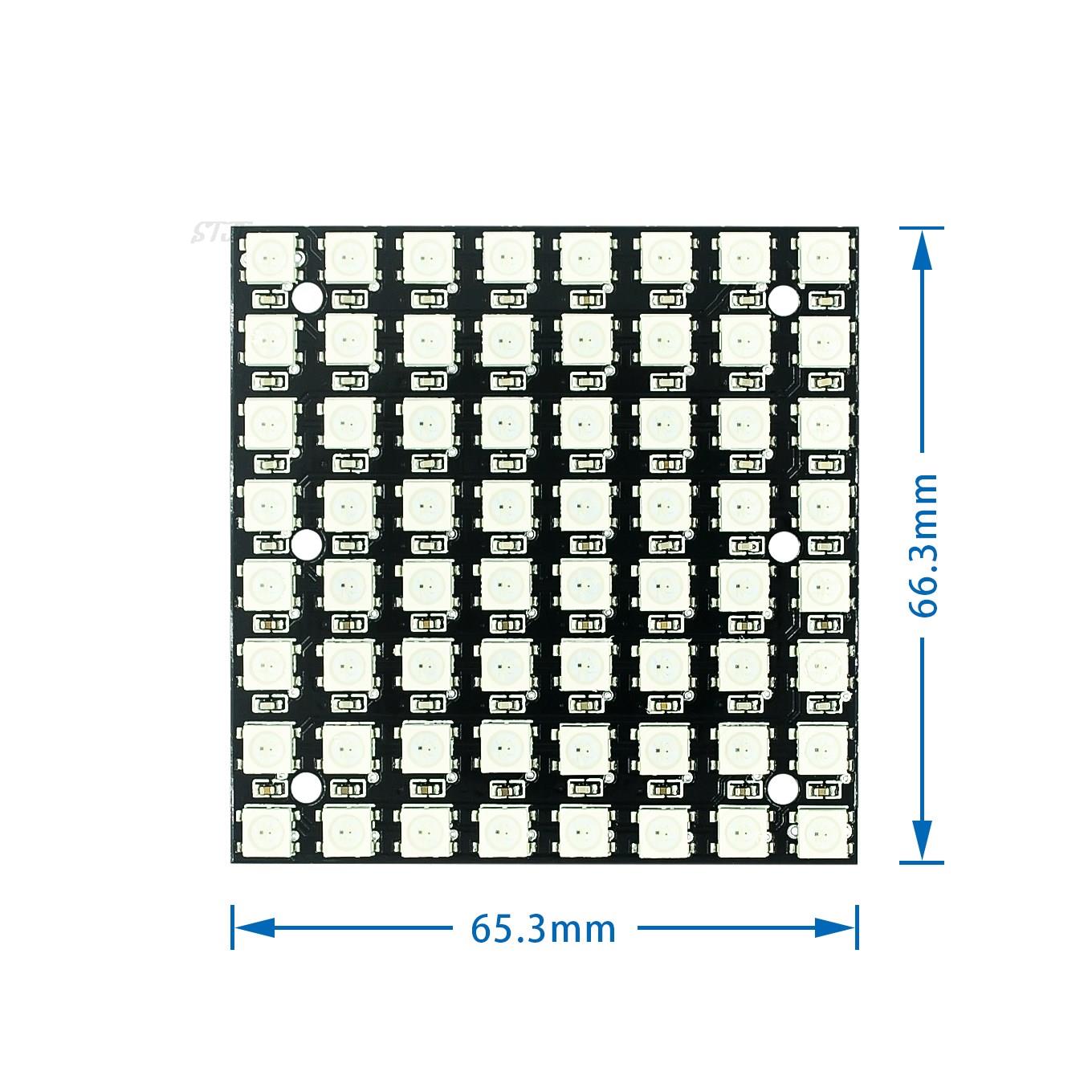 WS2812 smd LED 5050 RGB 8x8 64 - Rgb Led Matrix 8X8 บทวิจารณ์และราคา