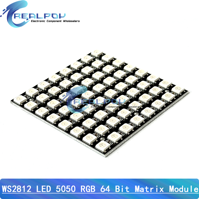 WS2812 LED 5050 RGB 8x8 64 บิต - Rgb Led Matrix 8X8 บทวิจารณ์และราคา