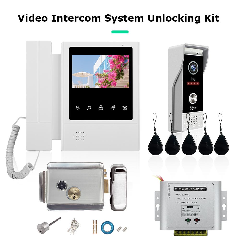 4.3 นิ้ว LCD Video Intercom ระ - Smart Doorbell Wired บทวิจารณ์และราคา