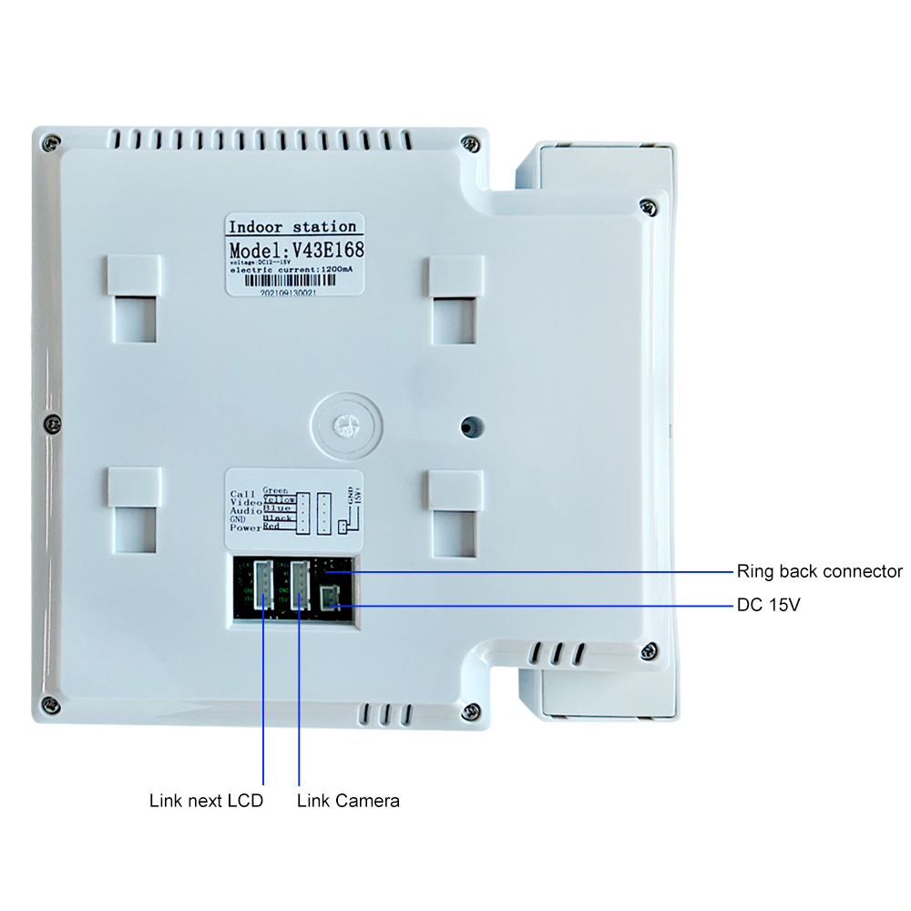 4.3 นิ้ว LCD Video Intercom ระ - Smart Doorbell Wired บทวิจารณ์และราคา