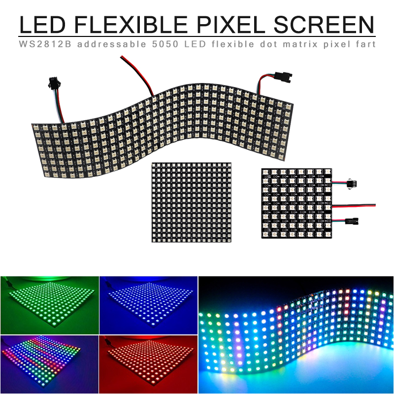 หน้าจอ LED ดิจิตอลพิกเซล WS281 - Rgb Led Matrix 8X8 บทวิจารณ์และราคา