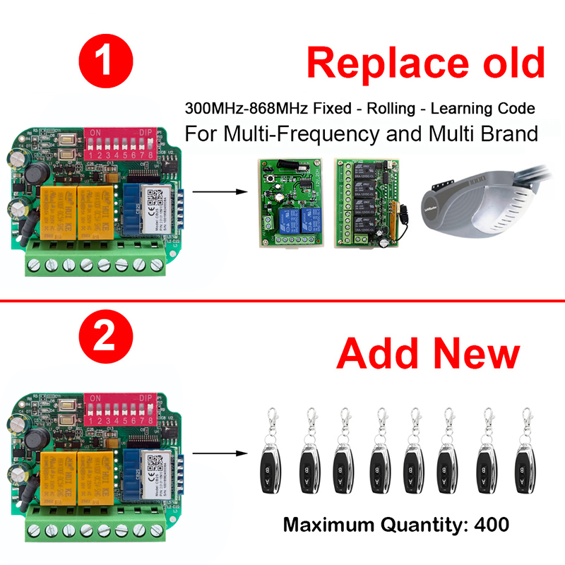 สากล ทำงานร่วมกับ Tuya WiFi ตั - 433Mhz Receiver Module บทวิจารณ์และราคา