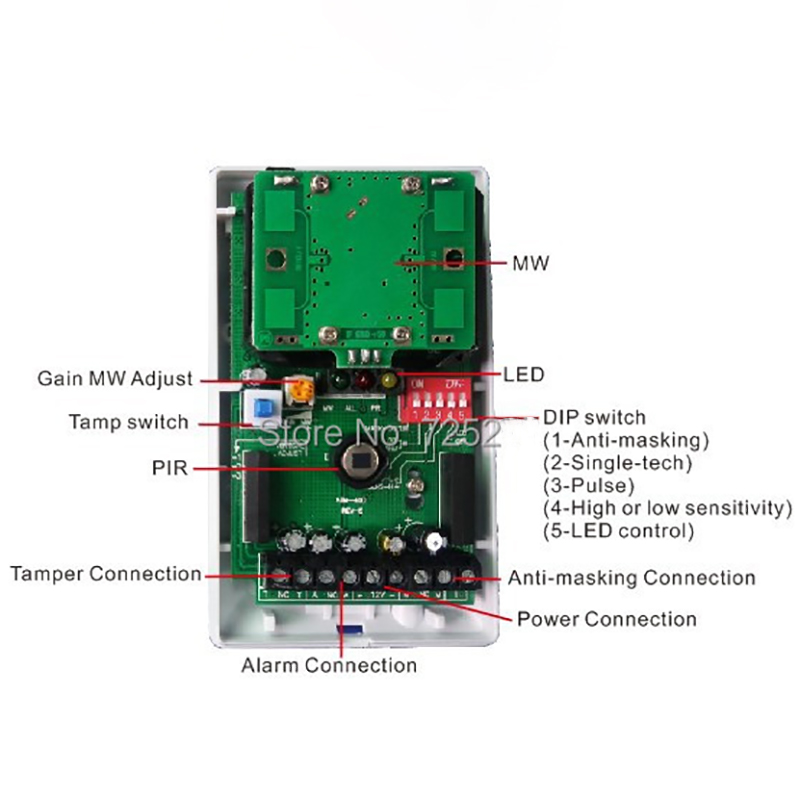 เซ็นเซอร์ตรวจจับความเคลื่อนไหว - Motion Sensor Pir Wired บทวิจารณ์และราคา
