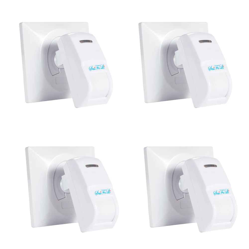 4 ชิ้นลวดผ้าม่านเครื่องตรวจจับ - Motion Sensor Pir Wired บทวิจารณ์และราคา