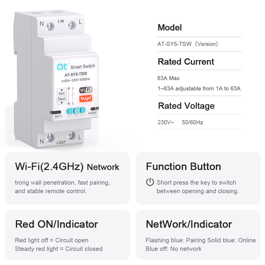 สวิตช์อัจฉริยะ เบรกเกอร์วงจร T - Home Automation Industry บทวิจารณ์และราคา