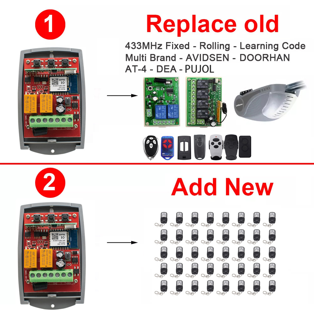 Tuya ที่เปิดควบคุมประตูอัตโนมั - 433Mhz Receiver Module บทวิจารณ์และราคา