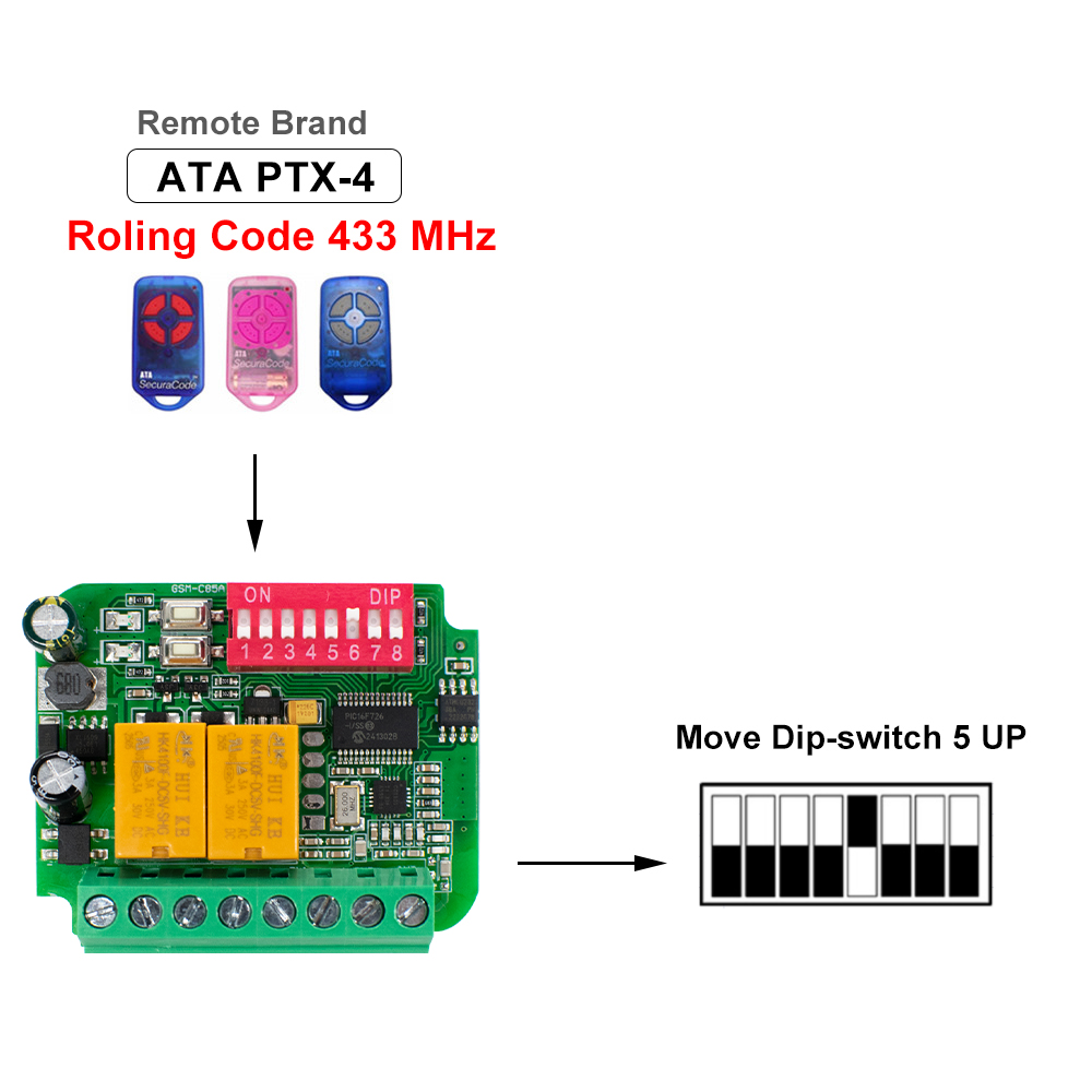รีโมทคอนโทรลรับสัญญาณประตูโรงร - 433Mhz Receiver Module บทวิจารณ์และราคา