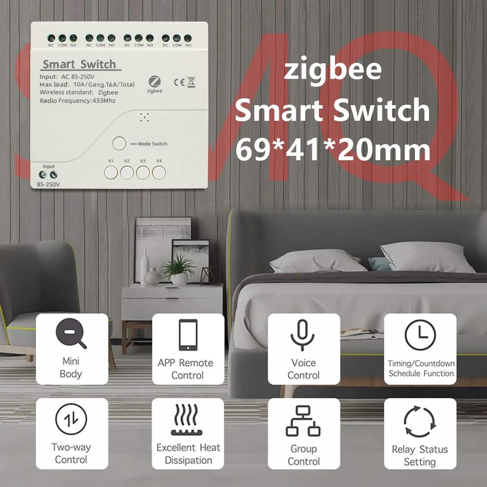 โมดูลรีเลย์สวิตช์อัจฉริยะ Zigb - Home Automation Ideas บทวิจารณ์และราคา