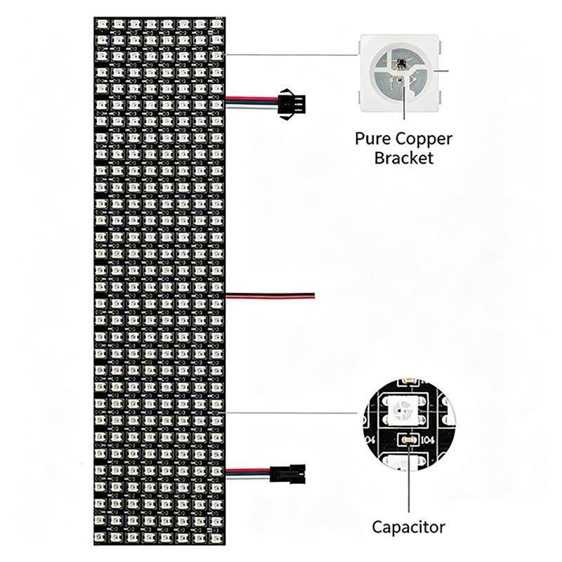 โมดูลพิกเซลอัจฉริยะ WS2812B แผ - Rgb Led Matrix 8X8 บทวิจารณ์และราคา
