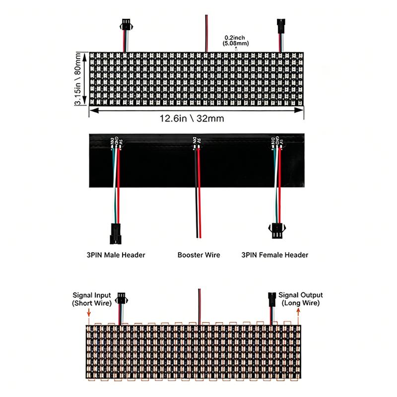 โมดูลพิกเซลอัจฉริยะ WS2812B แผ - Rgb Led Matrix 8X8 บทวิจารณ์และราคา