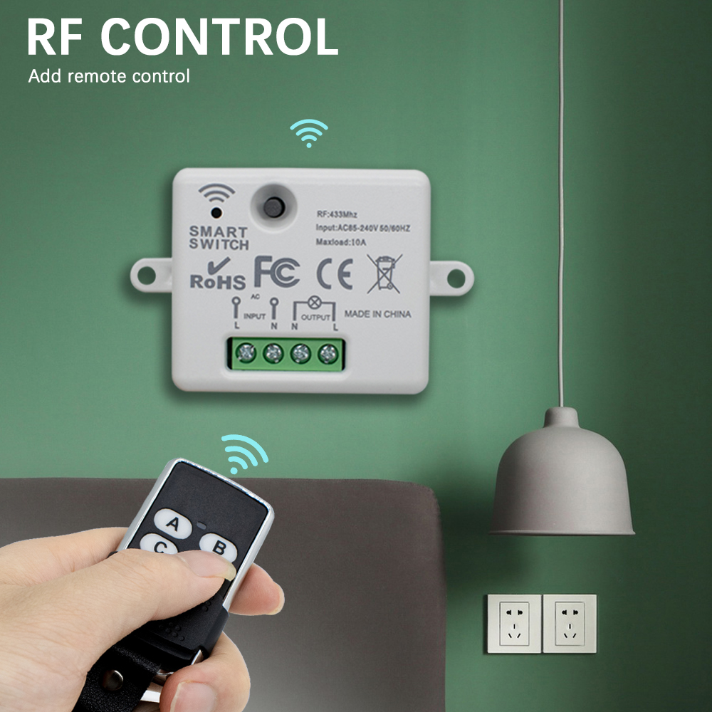 220V 1CH รีโมทคอนโทรลไร้สาย 43 - 433Mhz Receiver Module บทวิจารณ์และราคา