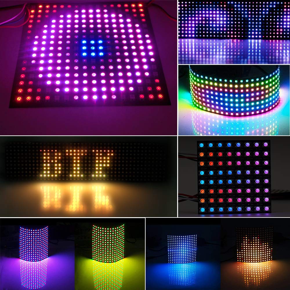 WS2812 LED 5050 RGB 8x8 64 บิต - Rgb Led Matrix 8X8 บทวิจารณ์และราคา