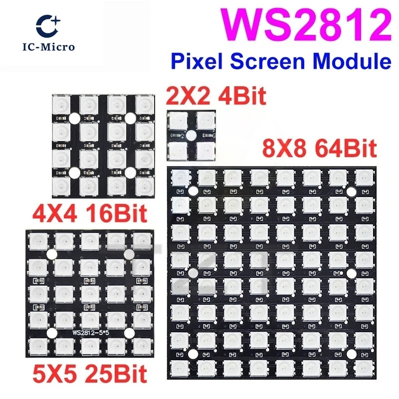 แผงไฟ LED WS2812 รุ่นใหม่ 5050 - Rgb Led Matrix 8X8 บทวิจารณ์และราคา