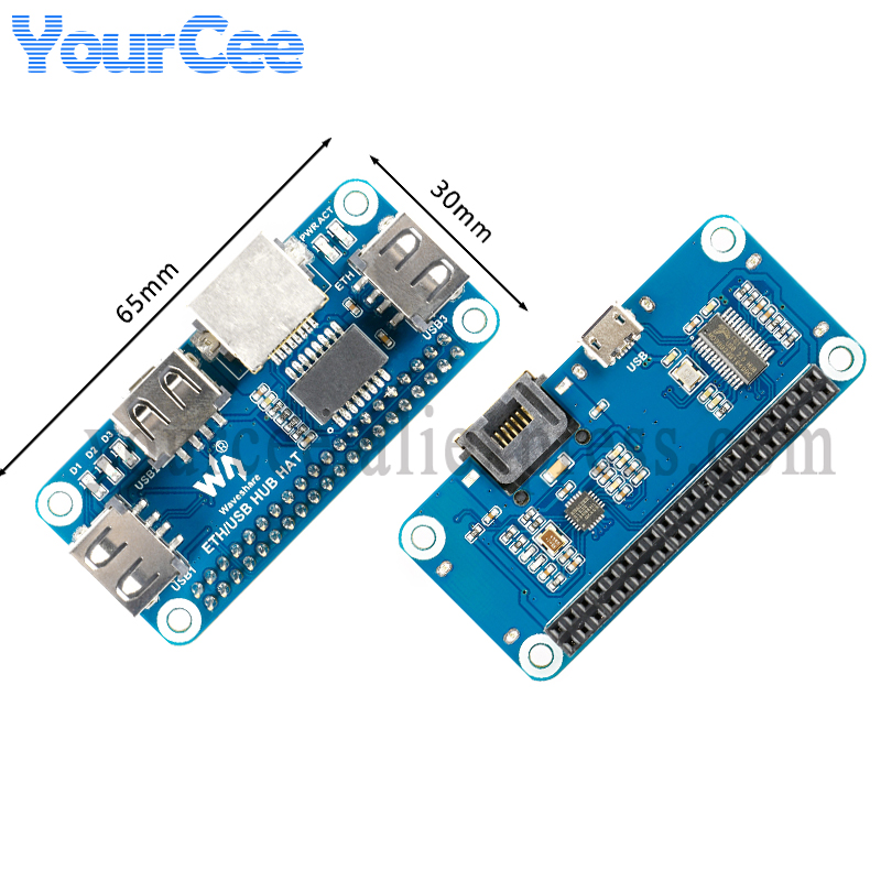 USB HUB HAT ไปยังอีเธอร์เน็ต R - Pi Zero W Board บทวิจารณ์และราคา