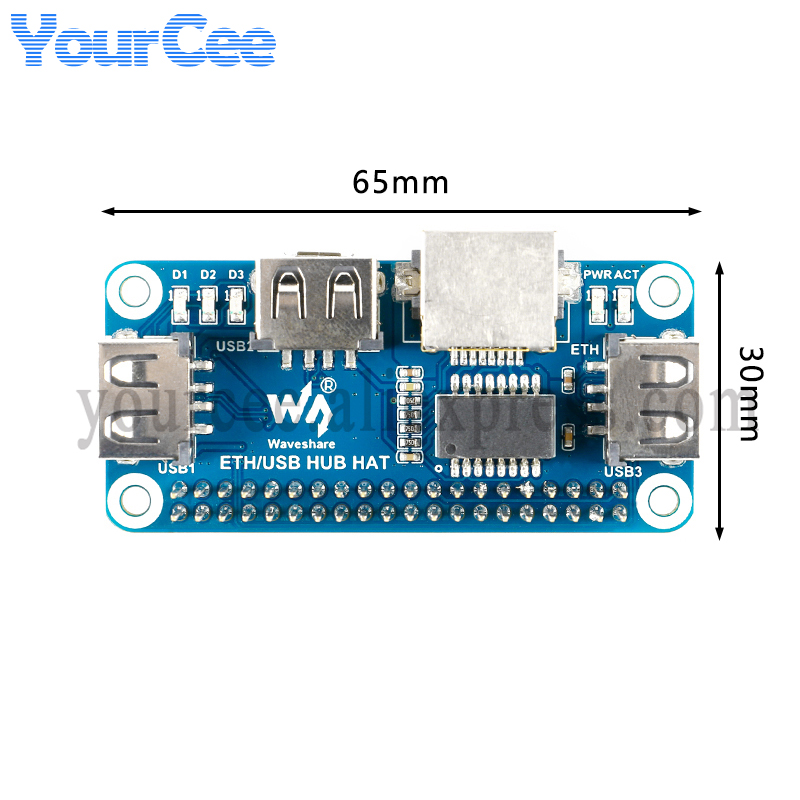 USB HUB HAT ไปยังอีเธอร์เน็ต R - Pi Zero W Board บทวิจารณ์และราคา